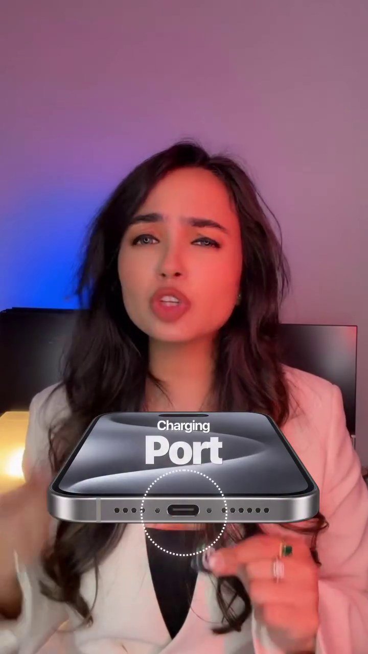 Reel sobre os usos da porta USB-C do iPhone